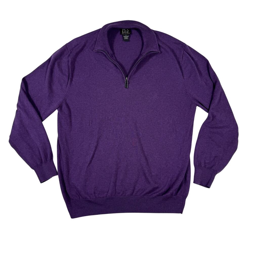 Jos. A. Bank Signature‎ Collection Purple Quarter Zip Pullover Sweater Men's XL